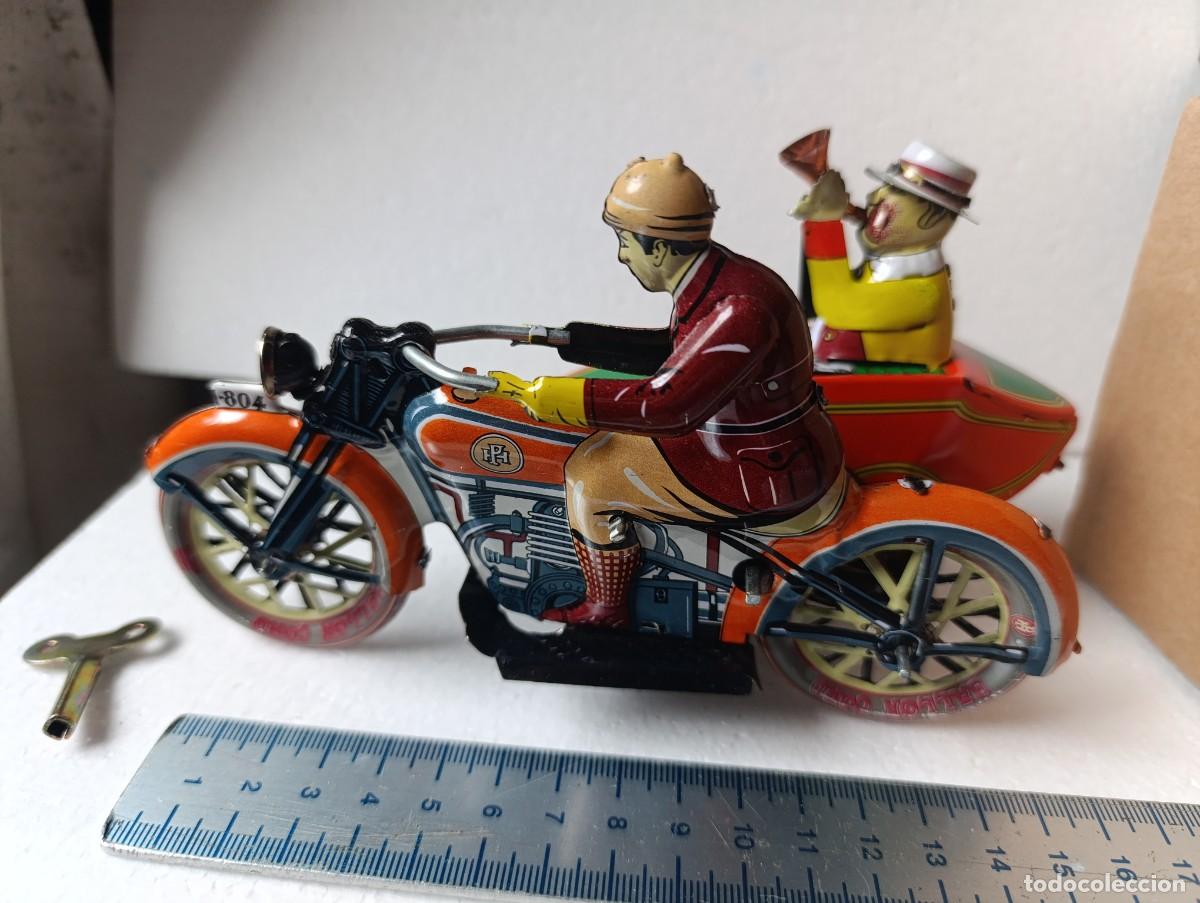 Juguetes antiguos Pay&aacute;: MOTO CON SIDECAR - - CHAPA - HOJALATA - EN CAJA - PAYA -