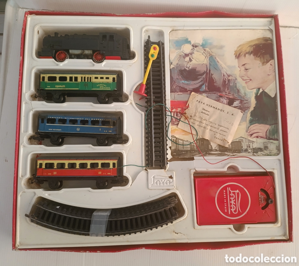 Juguetes antiguos Pay&aacute;: Caja de Juego Trenes HO PAYA