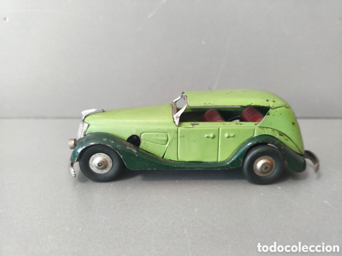 Juguetes antiguos Pay&aacute;: PAY&Aacute;, ANTIGUO COCHE HOJALATA Y CUERDA DE LA SERIE CONSTRUCCIONES.