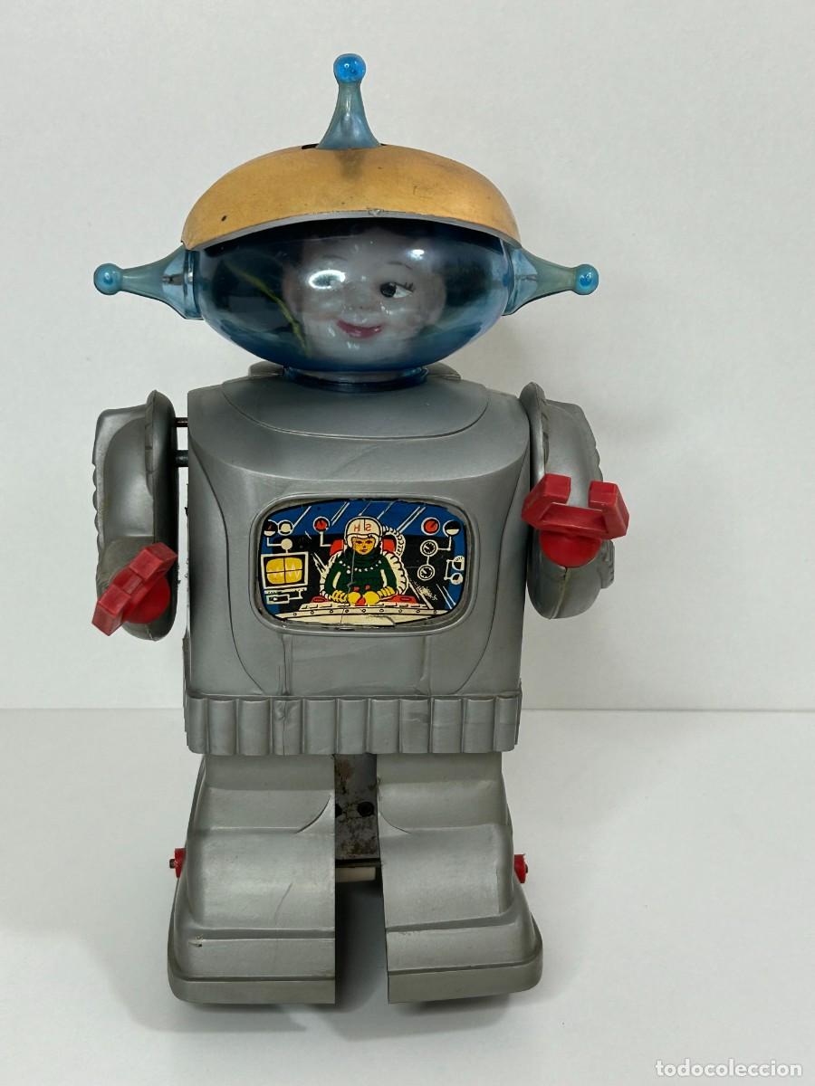 Juguetes antiguos Pay&aacute;: ROBOT A RESORTE PAYA SPAIN