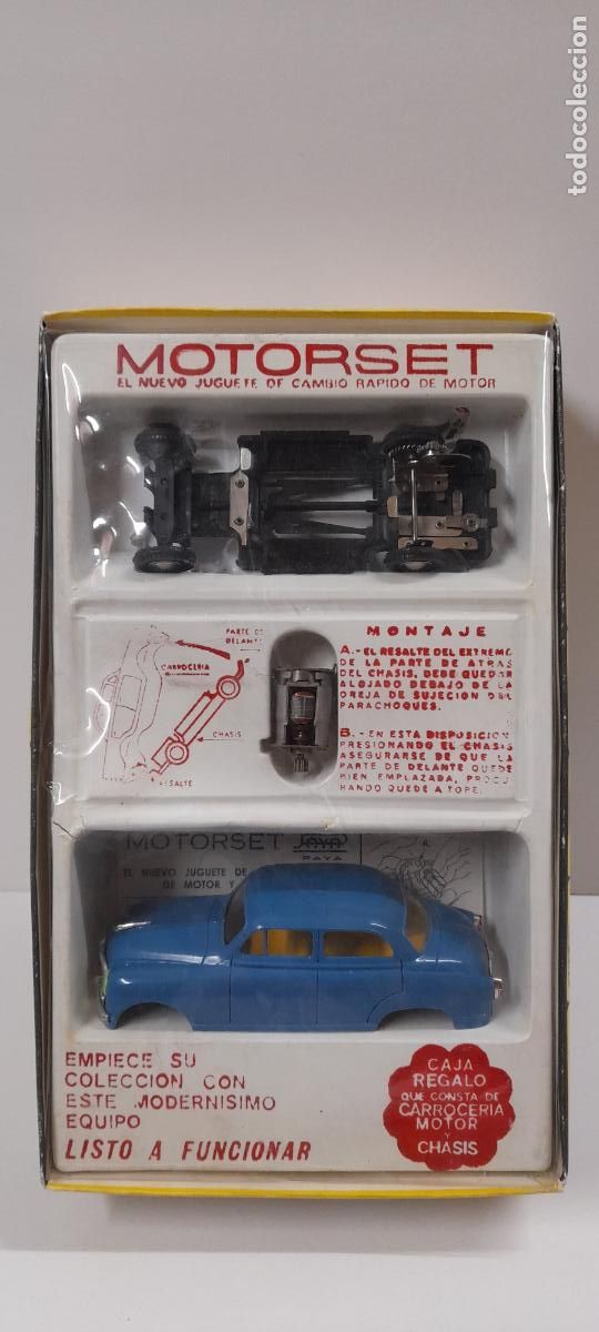Giocattoli antichi Pay&aacute;: ANTIGUA CAJA DE MOTORSET . REALIZADA POR PAYA . ORIGINAL A&Ntilde;OS 50 / 60 . SEGUN FOTOS