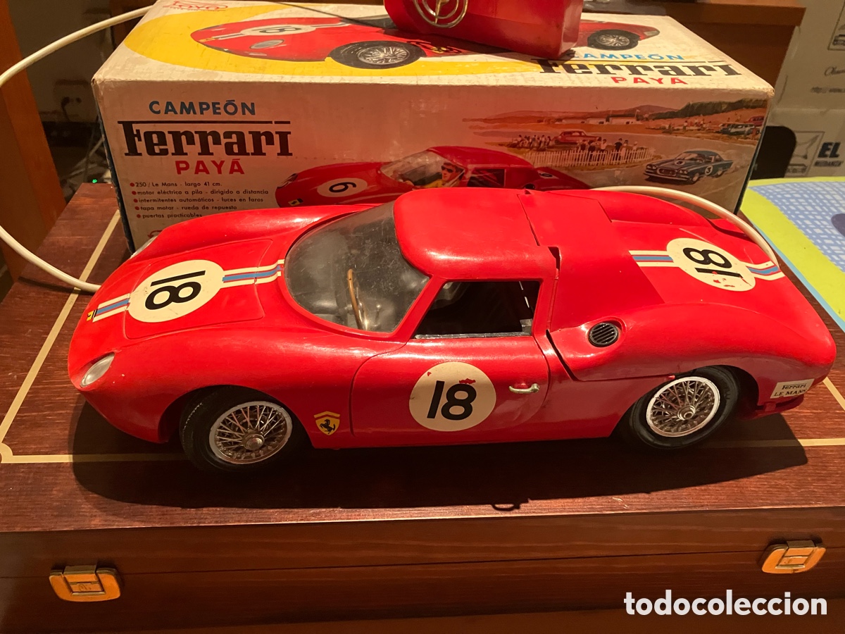 Juguetes antiguos Pay&aacute;: Ferrari Campe&oacute;n de Paya en caja original
