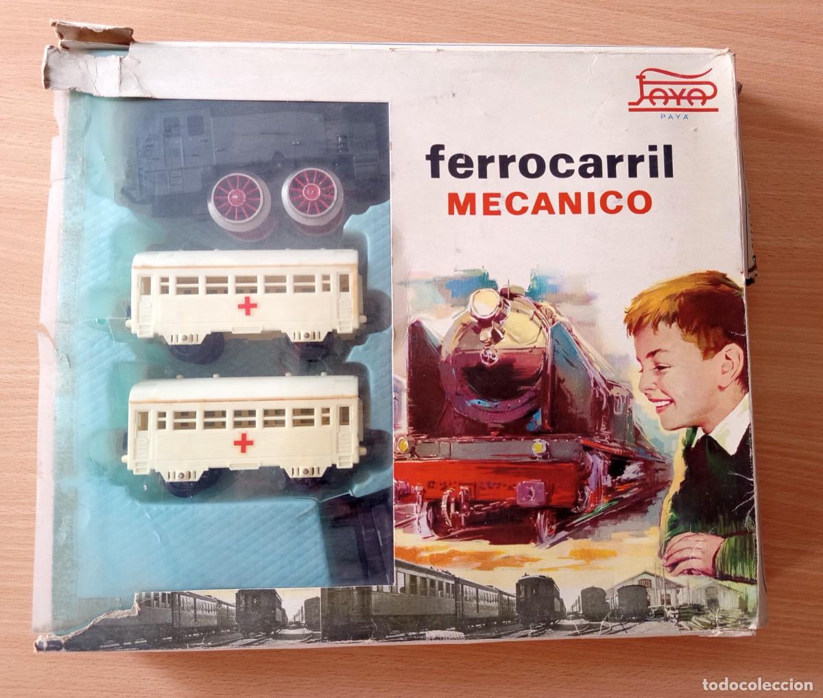 Juguetes antiguos Pay&aacute;: Antiguo Tren Mec&aacute;nico Pay&aacute; Ref. 839 - Edici&oacute;n Cruz Roja - Funcionando con Llave Original