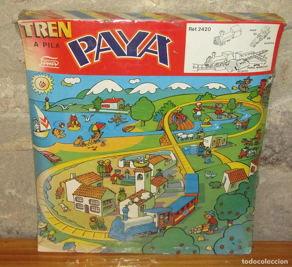 Juguetes antiguos Pay&aacute;: ANTIGUO TREN A PILA DE PAYA - REF. 2420 - NUEVO Y PRECINTADO