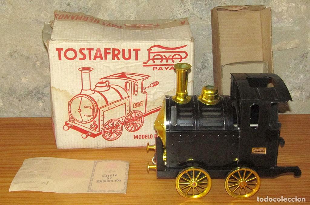 Juguetes antiguos Pay&aacute;: ANTIGUA LOCOMOTORA TOSTAFRUT DE PAY&Aacute; - NUEVA Y EN SU CAJA ORIGINAL