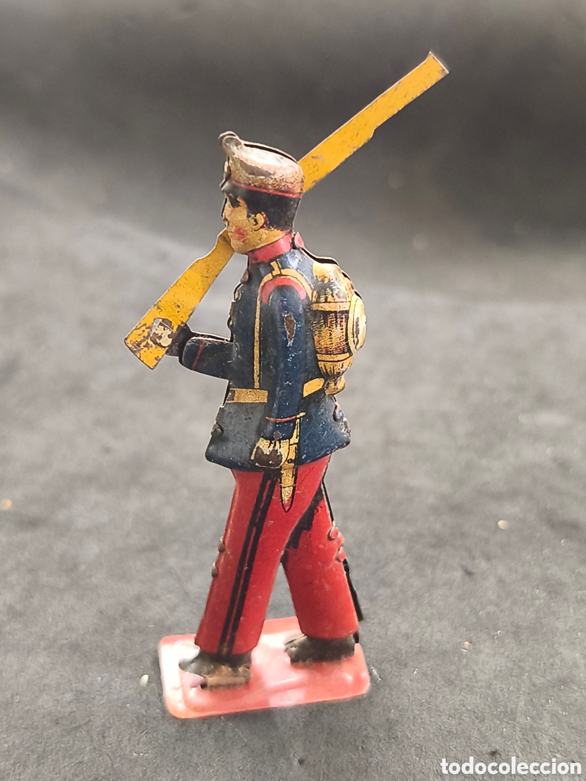 Juguetes antiguos Pay&aacute;: Soldado infanter&iacute;a ejercito espa&ntilde;ol, hojalata, Pay&aacute; Ibi Spain, original a&ntilde;os 30-40.