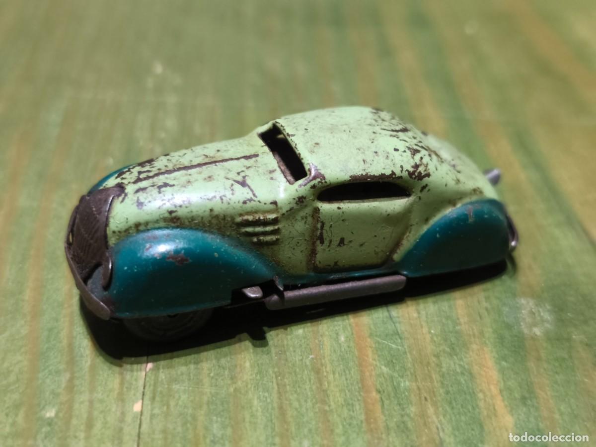 Juguetes antiguos Pay&aacute;: Coche pulga de hojalata Rai Pay&aacute; Ibi Spain con cuerda.Patente N&ordm; 8384. A&ntilde;os 40's.