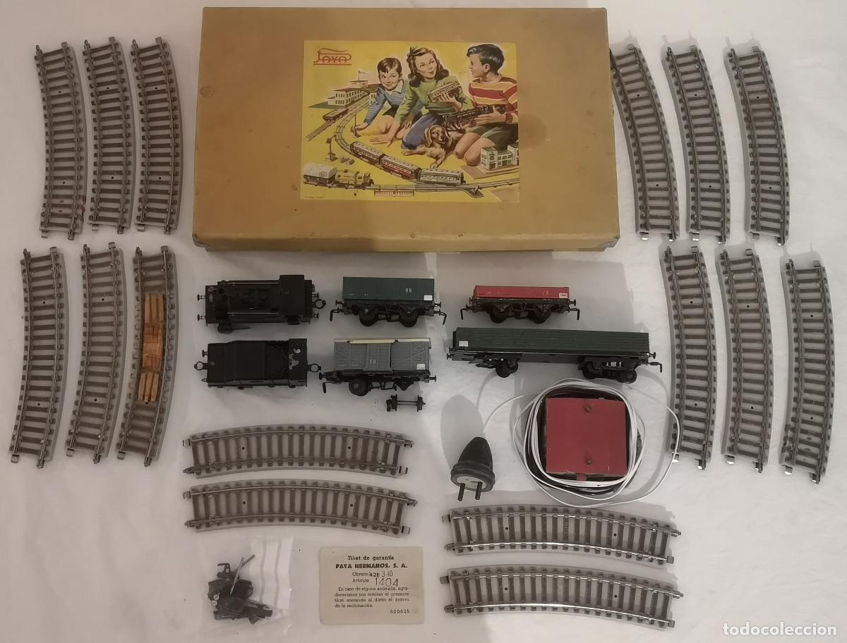 Juguetes antiguos Pay&aacute;: PAY&Aacute; TREN CIRCUITO LOCOMOTORA REF. 1404 &iexcl;EN CAJA! A&Ntilde;OS 50/60