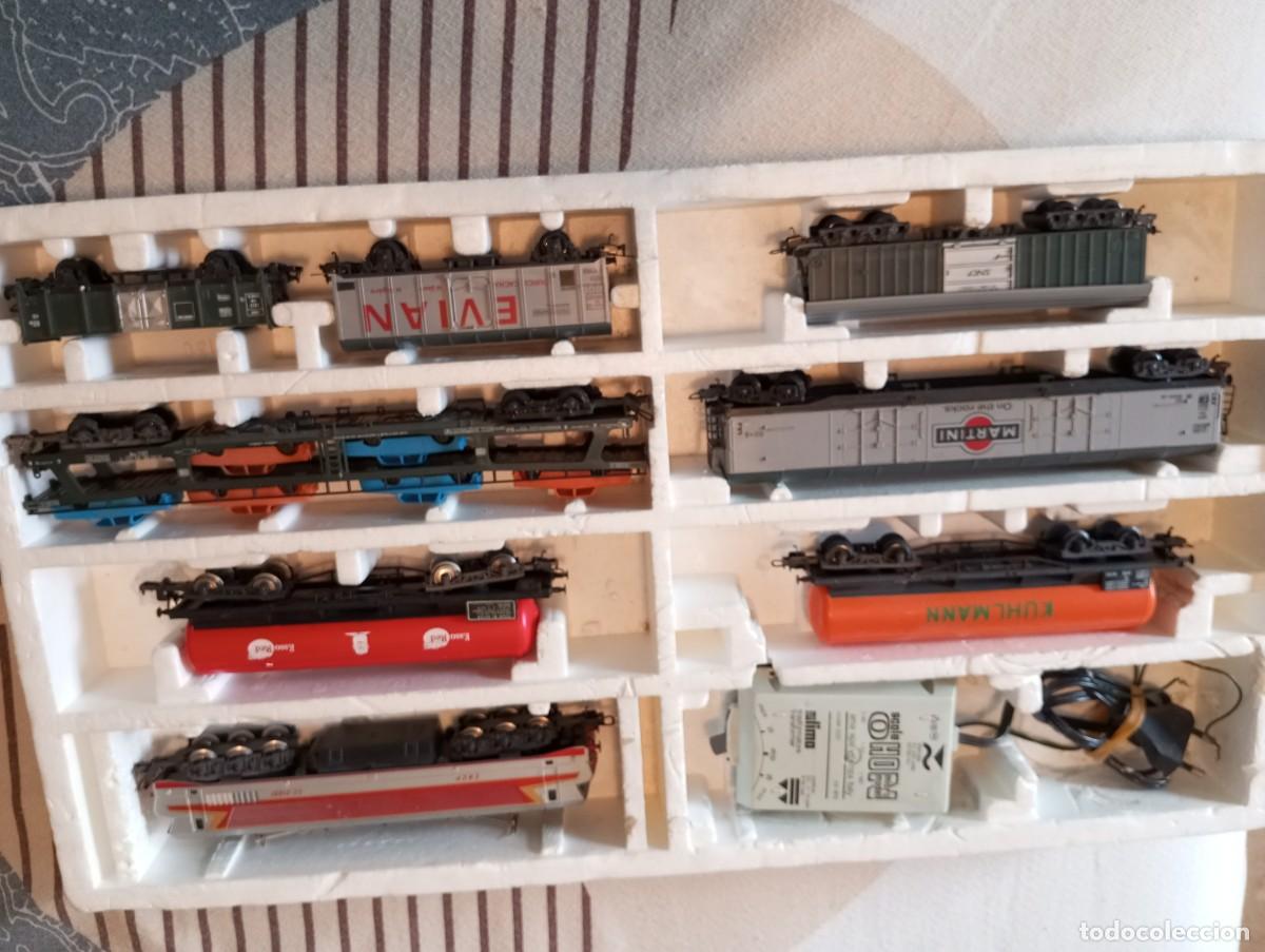 Juguetes antiguos Pay&aacute;: tren de mercancias en su caja de origen completa tal cual las fotos es de la E.HO 1. 87buen estado