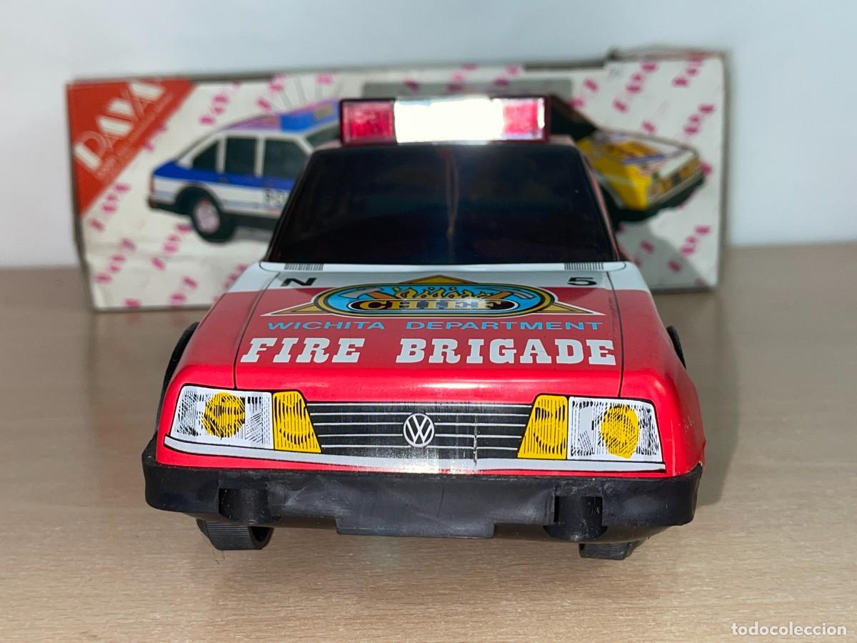 Juguetes antiguos Pay&aacute;: Paya coche VOLKSWAGEN PASSAT Salva-Obst&aacute;culos Fire Brigade Chief Bomberos VW a&ntilde;os 80 Made in Spain