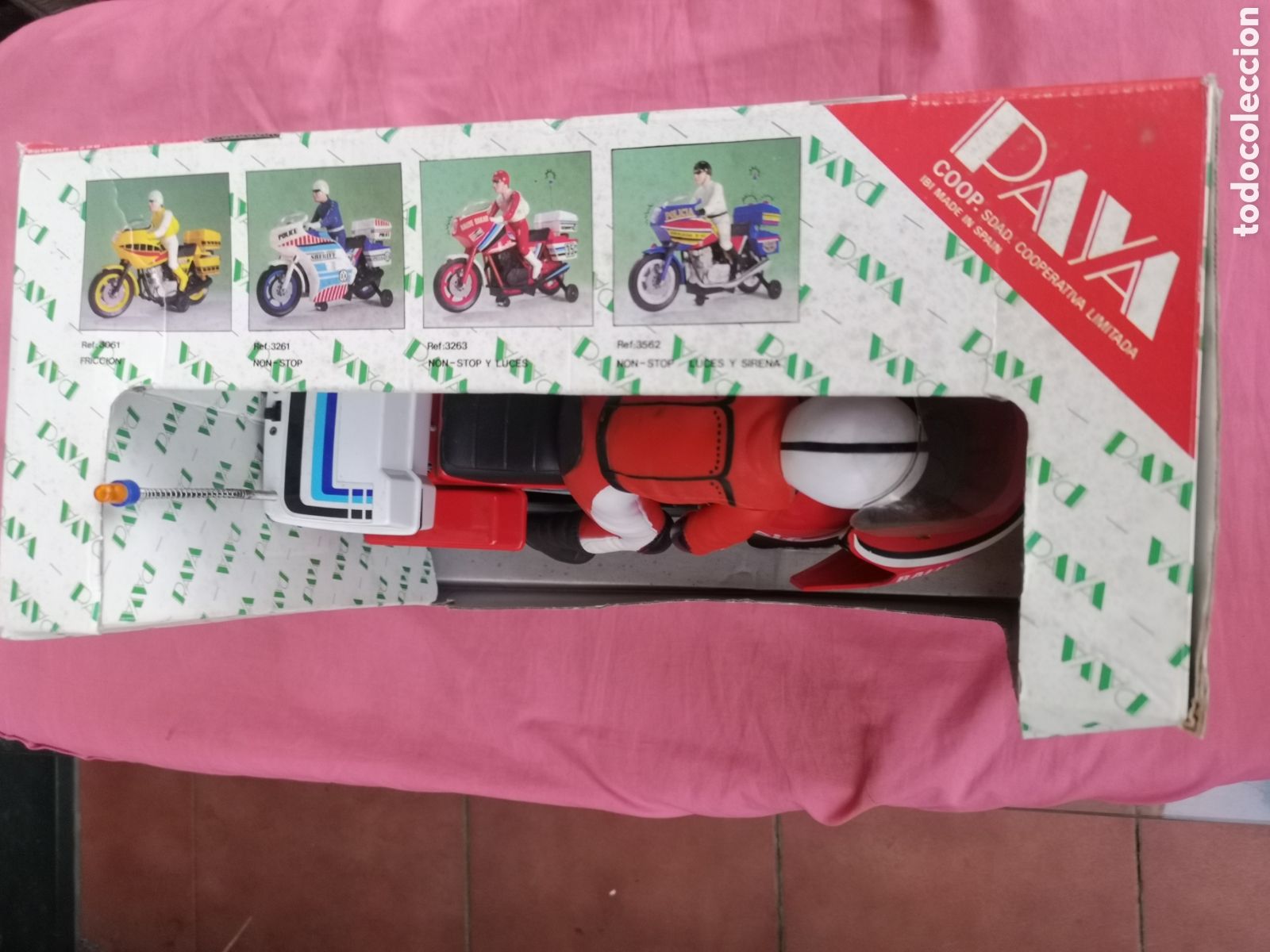 Juguetes antiguos Pay&aacute;: PAY&Aacute;. Moto Rallye Dakar 3263. Non stop y luces. SIN USAR. FALTA BLOQUE RUEDAS. CON PILOTO.