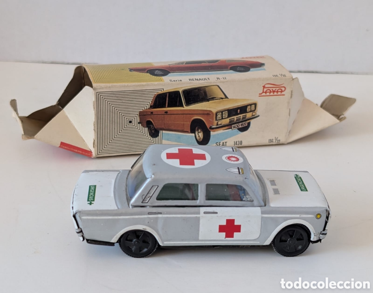 Juguetes antiguos Pay&aacute;: Seat 1430 Ambulancia Urgencias Hojalata Jaya - Nuevo de antiguo stock con caja - A&ntilde;os 70