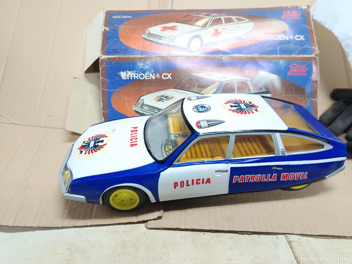 Juguetes antiguos Pay&aacute;: CITROEN-CX DE PAY&Aacute; METAL, POLICIA PATRULLA MOVIL. HOJALATA LITOGRAFIADA, SIN JUGAR. EN CAJA .