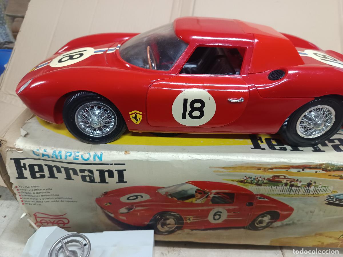Juguetes antiguos Pay&aacute;: COCHE DIRIGIDO POR CABLE, FERRARI CAMPEON 250 LE MASN 3100, DE PAYA, A&Ntilde;O 1966, FUNCIONANDO, EN CAJA