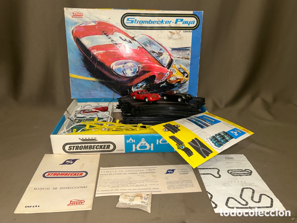 Juguetes antiguos Pay&aacute;: STROMBECKER-PAY&Aacute; EN SU CAJA ORIGINAL CON MANUALES, FERRARI 250 GTO ROJO, JAGUAR E-TYPE COUP&Eacute; NEGRO