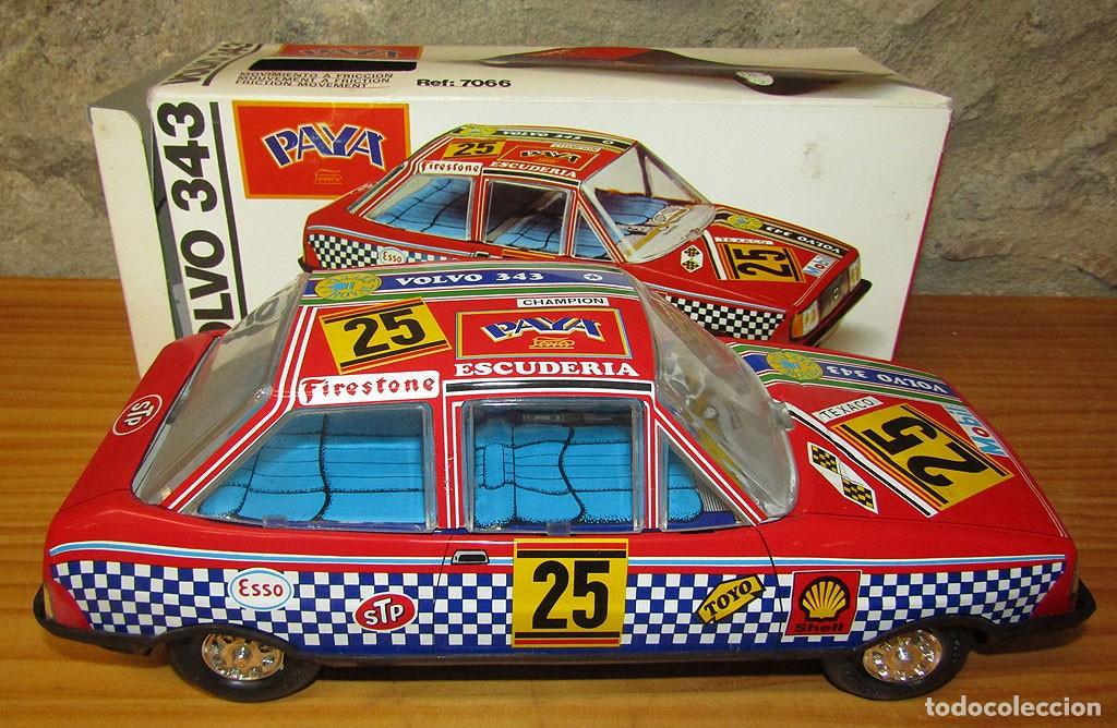 Juguetes antiguos Pay&aacute;: ANTIGUO COCHE VOLVO 343 ESCUDERIA PAYA - NUEVO Y EN SU CAJA - HOJALATA Y PLASTICO