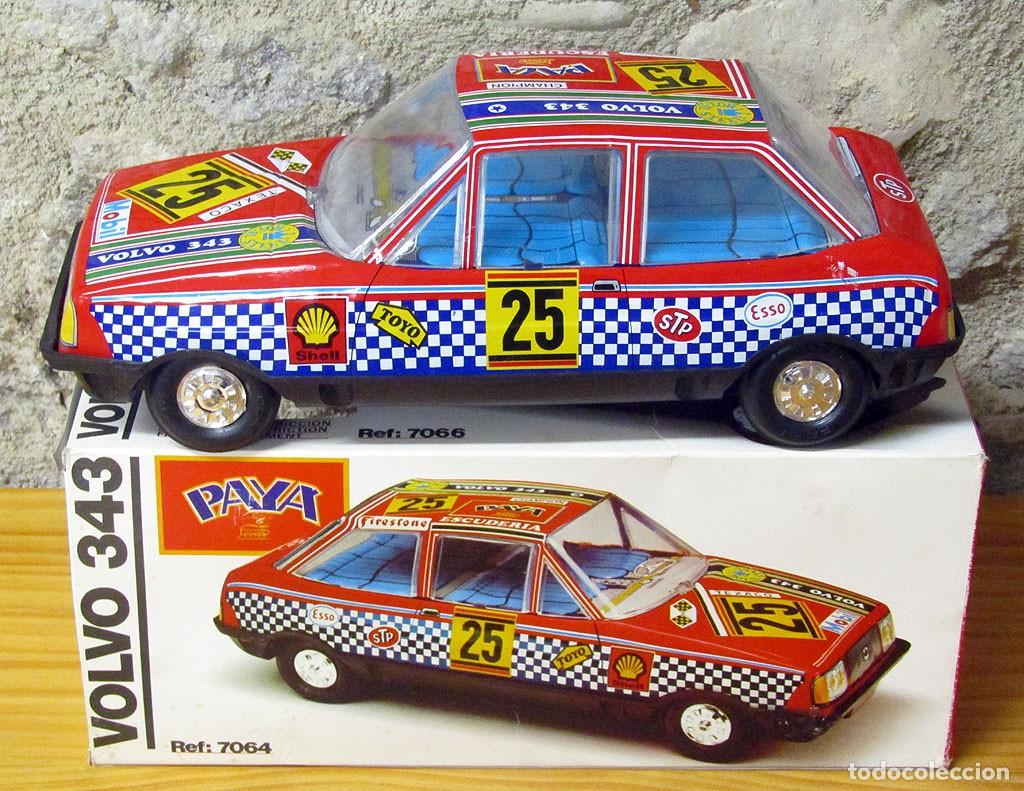 Juguetes antiguos Pay&aacute;: ANTIGUO COCHE VOLVO 343 ESCUDERIA PAYA - NUEVO Y EN SU CAJA - HOJALATA Y PLASTICO