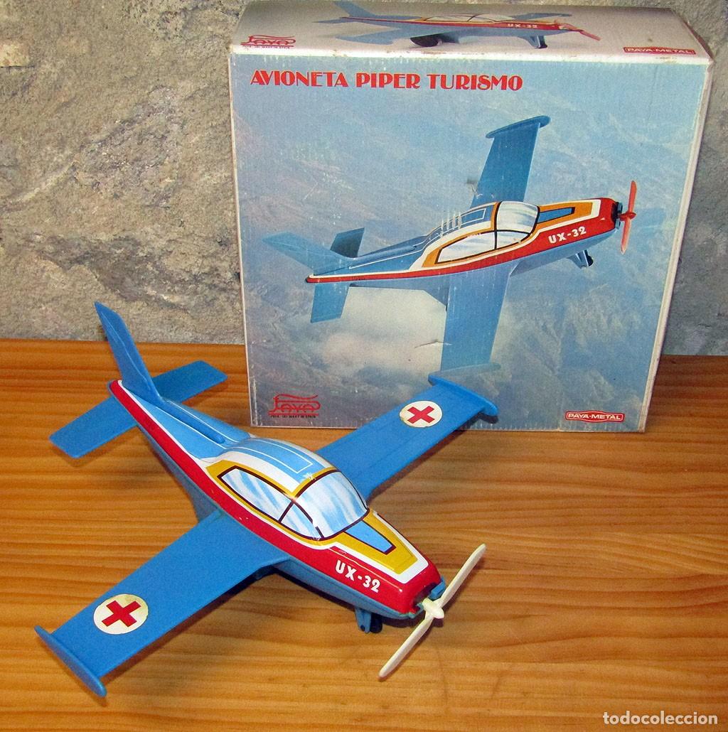 Juguetes antiguos Pay&aacute;: ANTIGUA AVIONETA PIPER TURISMO DE PAYA - NUEVA Y EN SU CAJA ORIGINAL - PLASTICO Y METAL - A&Ntilde;OS 80