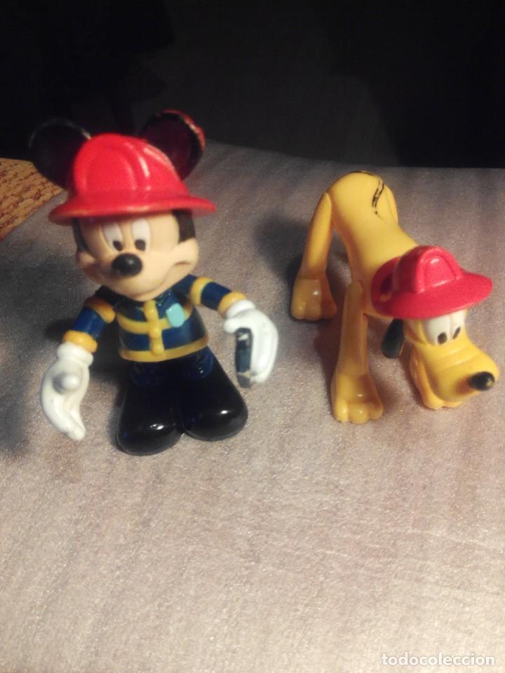 Juguetes antiguos: MICKEY Y PLUTO BOMBEROS - FIGURAS DISNEY - Foto 1