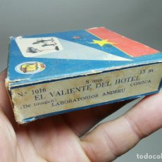 Juguetes Antiguos: PELÍCULA PROYECTOR JEFE -EL VALIENTE DEL HOTEL Nº1016-,8 MM,CAJA ORIGINAL,LABORATORIOS ANDREU