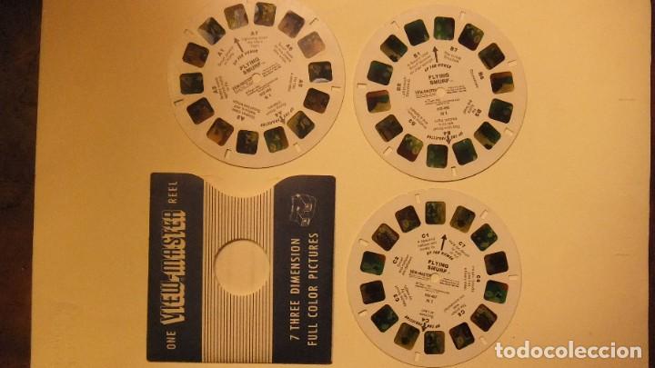 Juguetes antiguos: VIEW MASTER - PACK - FLYING SMURF - (SCHTROUMPF, PITUFOS) - Foto 1