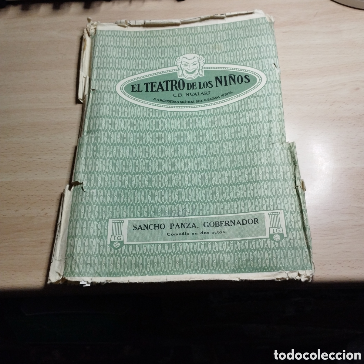 Juguetes Antiguos: Teatro de los Ni&ntilde;os. Sancho Panza, gobernador. Seix Barral. Contiene Sobre + 1 gui&oacute;n + 6 telones.