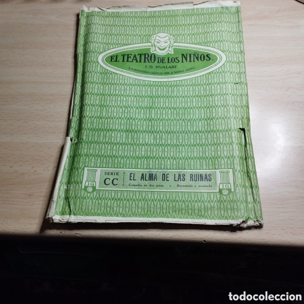Juguetes Antiguos: Teatro de los ni&ntilde;os. Seix Barral. El alma en ruinas. Contiene Sobre + gui&oacute;n + 6 telones