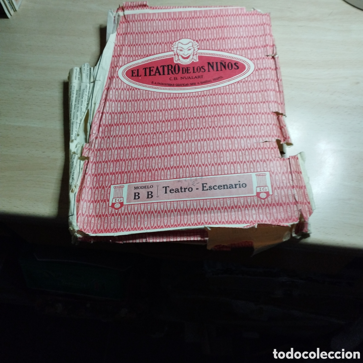Juguetes Antiguos: Teatro de los ni&ntilde;os. Seix Barral. Escenario B. Sobre + escenario + bastidor de boca + tel&oacute;n de boca.