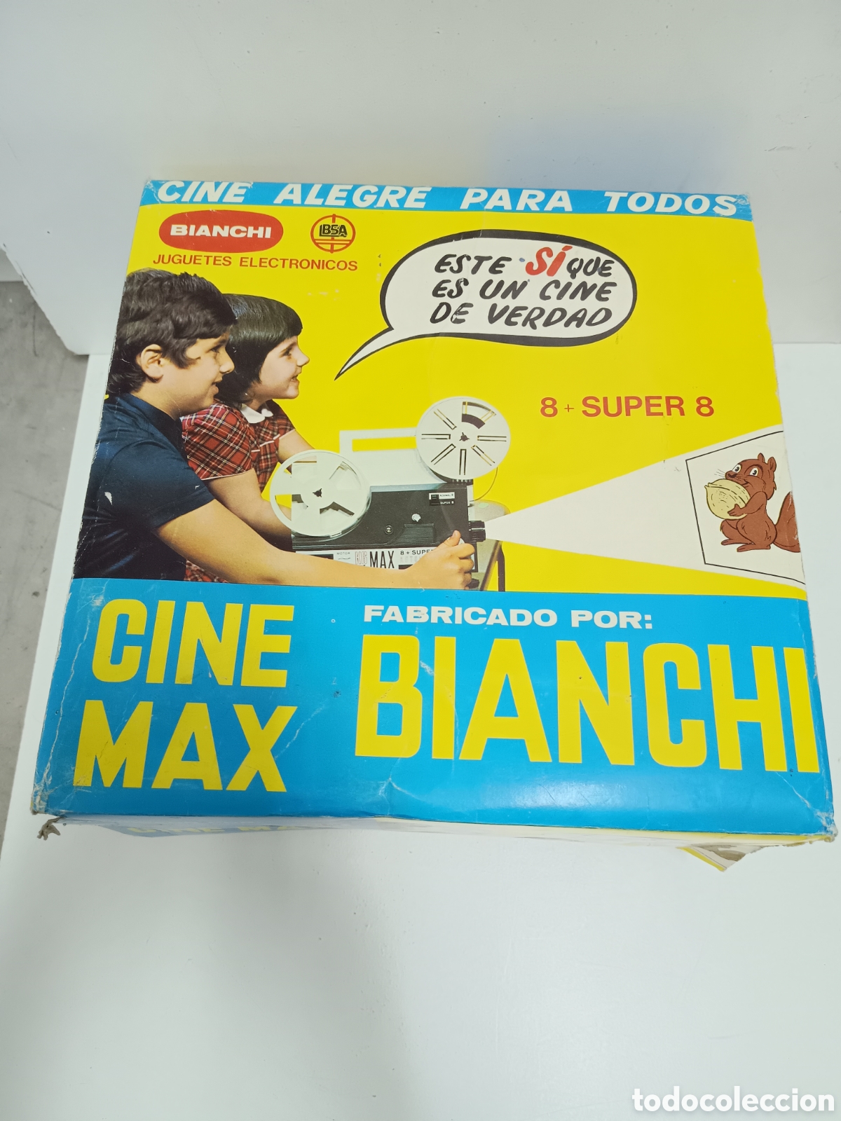 Juguetes Antiguos: CINE MAX DE BIANCHI PARA PELICULAS SUPER 8 - EN SU CAJA ORIGINAL A&Ntilde;OS 70 - (MUNDI) - CINEMAX-01