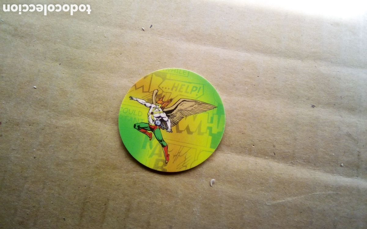 Brinquedos Antigos: Tazo Hawkman 60. &copy; DC (s09). Frit Ravich.