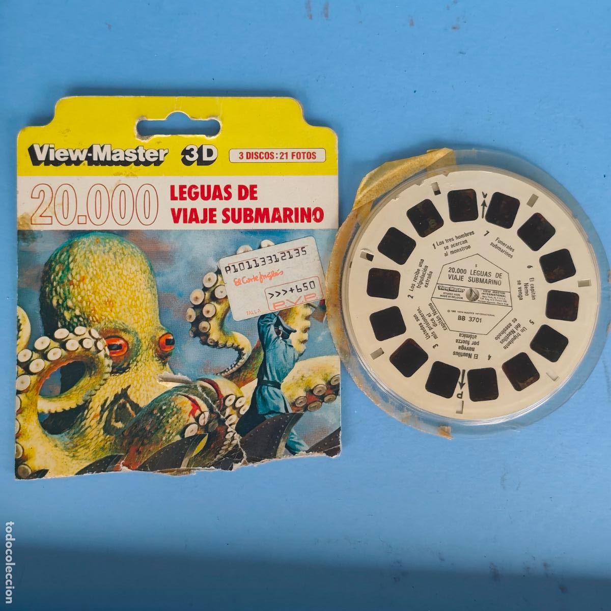 Juguetes antiguos: 20000 leguas de viaje submarino View Master 3 pel&iacute;culas n&ordm; 1 1983