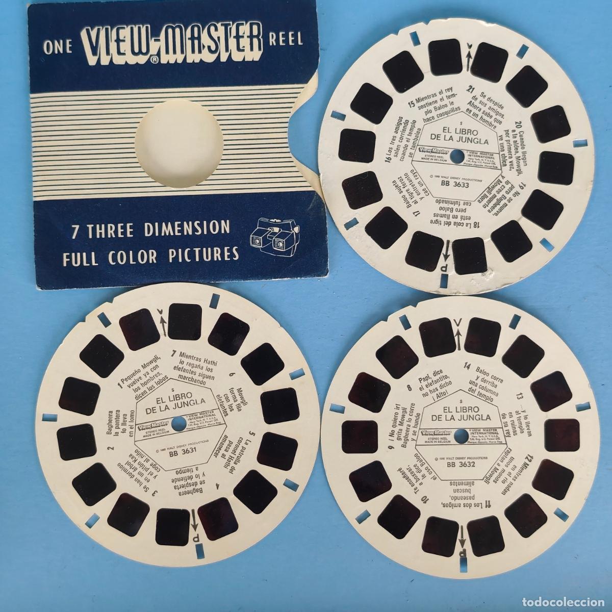 Giocattoli Antichi: El LIBRO DE LA JUNGLA TRES DISCOS PEL&Iacute;CULAS VIEW MASTER