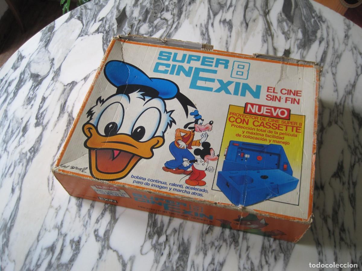 Juguetes antiguos: PROYECTOR DE CINE CINEXIN - SUPER 8 - EXIN - CINCO PELICULAS - A&Ntilde;OS 70