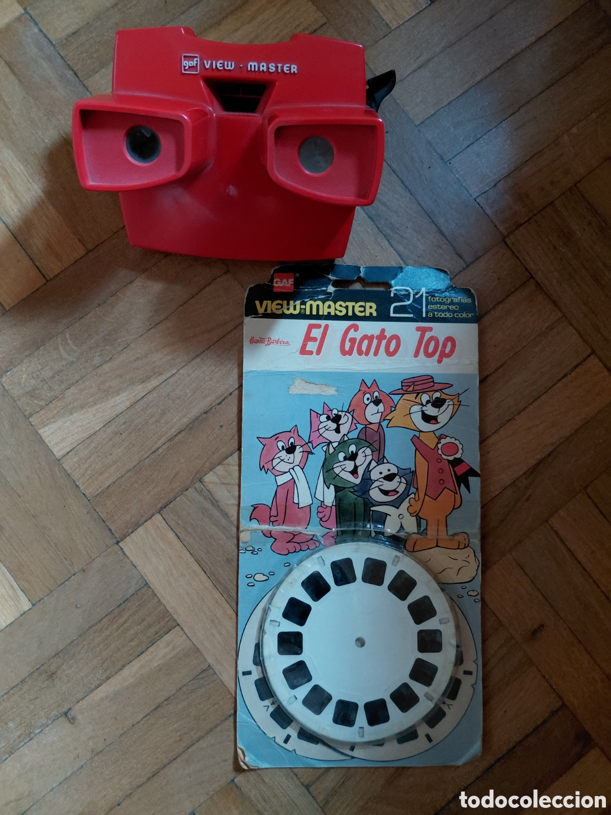 Giocattoli Antichi: Visor View-Master GAF Vintage + Carretes &rdquo;El Gato Top&rdquo;