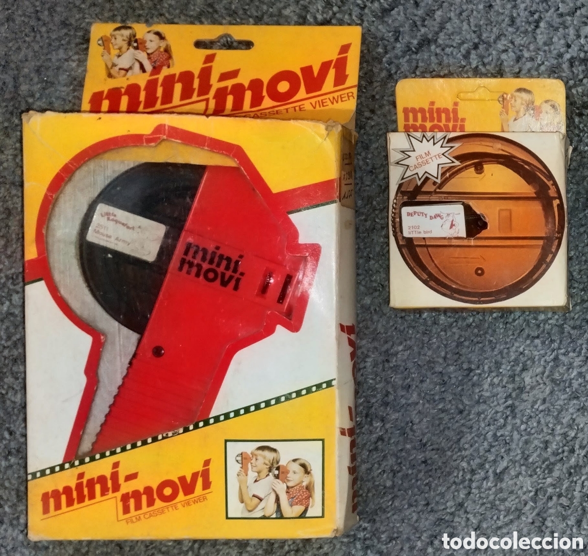 Old Toys: MINI - MOVI: PROYECTOR + 2 PEL&Iacute;CULAS referencias 2511 y 2102 todo EN NORMAL ESTADO nunca fue probado