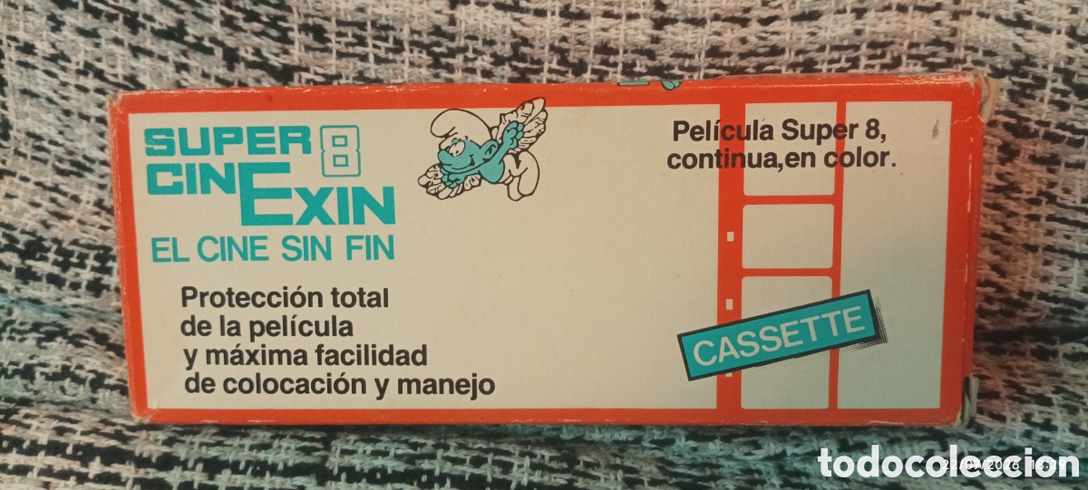 Juguetes antiguos: Cine exin pel&iacute;cula super 8 Bebe pitufo y los cazadores.