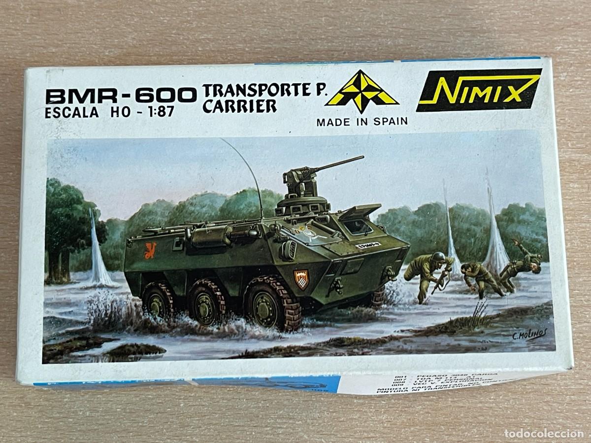 Brinquedos Antigos: Nimix caja maqueta BMR-600 Transporte P. Carrier Ref 006 model kit escala H0 - 1/87 Made in Spain HO