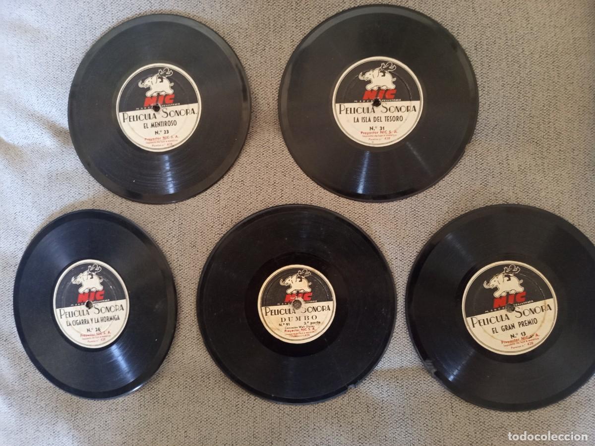 Juguetes antiguos: Lote 5 discos Cine NIC