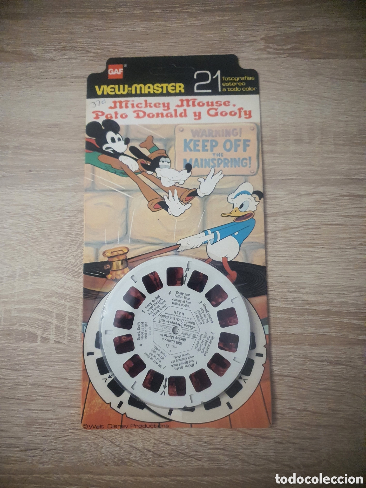 Juguetes antiguos: View-master Mickey mouse, pato Donald y goofy 3d en su blister nuevo y precintado