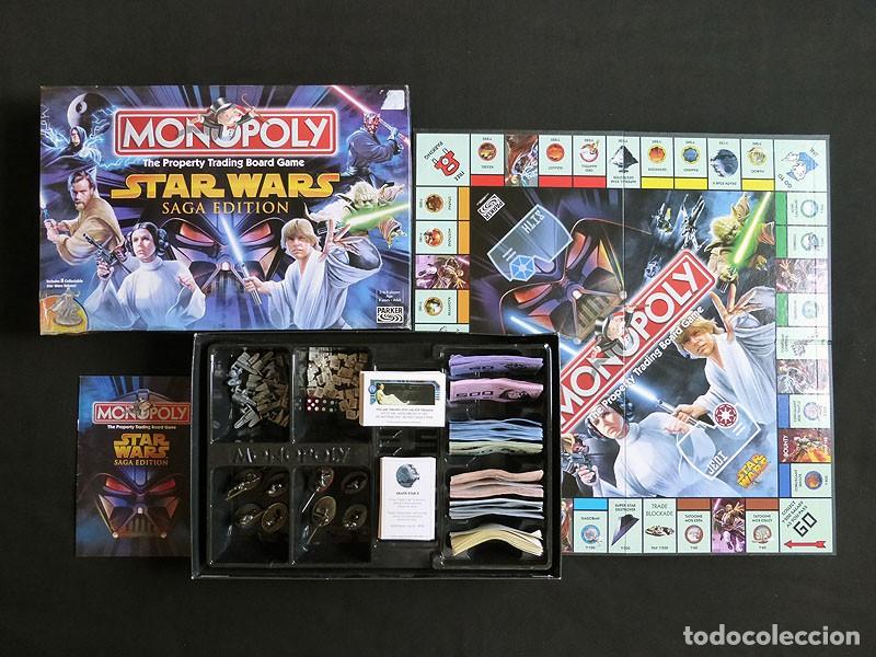 Juguetes antiguos: Monopoly La guerra de las Galaxias Star Wars Saga.