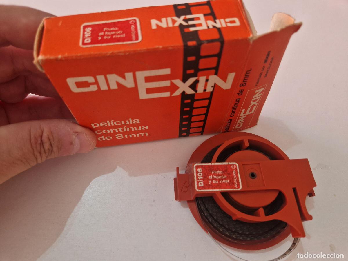 Juguetes antiguos: antigua pelicula proyector juguete Exin cine sin fin 8 mm d/106 pluto hueso y su rival walt disney