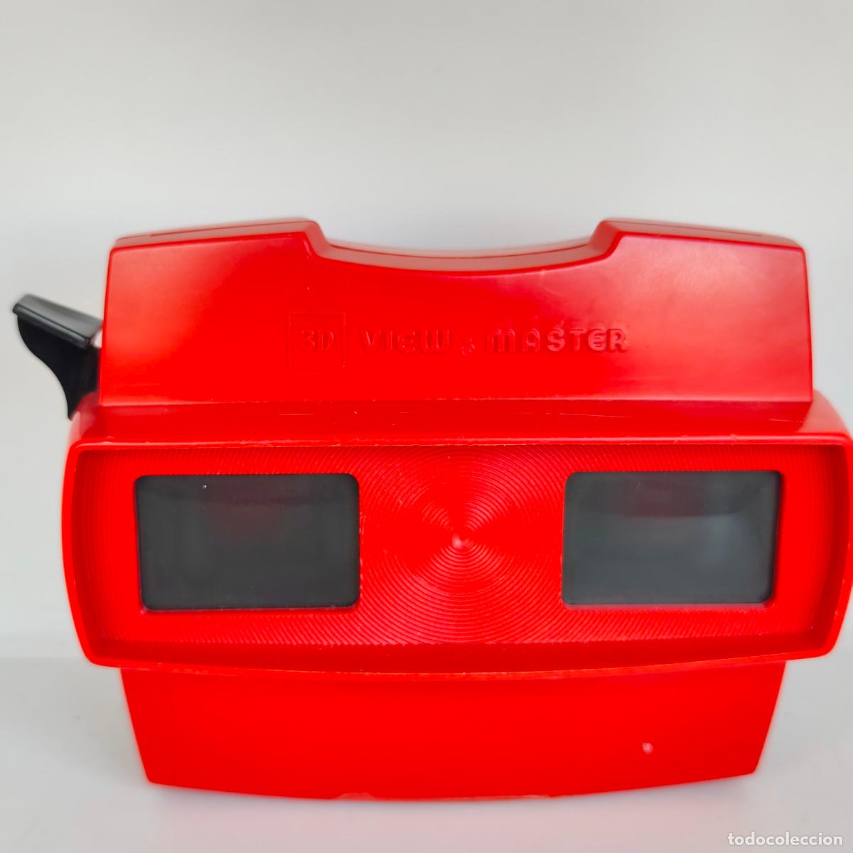 Altes Spielzeug: Visor de diapositivas View Master. Rojo