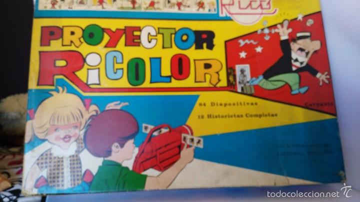Juguetes antiguos Rico: antiguo caja del proyector  ricolor - Foto 4