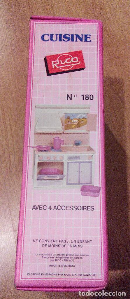 Juguetes antiguos Rico: RICO COCINA COMPLETA CON 4 COMPLEMENTOS. REF 180. NUEVA SIN USAR. - Foto 6
