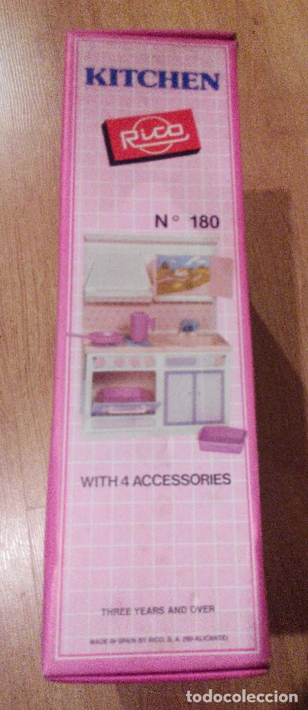 Juguetes antiguos Rico: RICO COCINA COMPLETA CON 4 COMPLEMENTOS. REF 180. NUEVA SIN USAR. - Foto 7