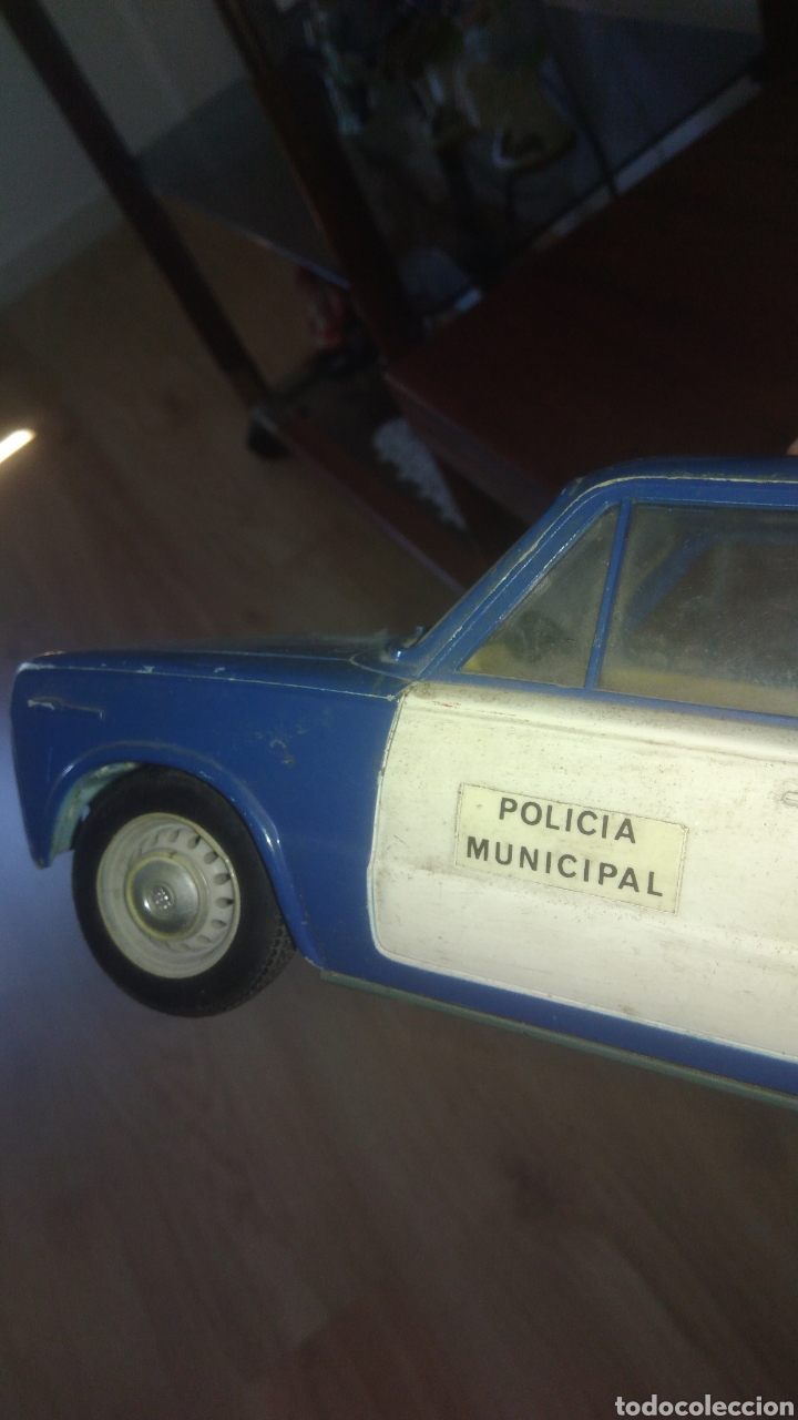 Jouet Ancien Rico - Ambulance Police Seat 1430 Avec Roue - Modèle En Tôle Et Plastique D'Espagne