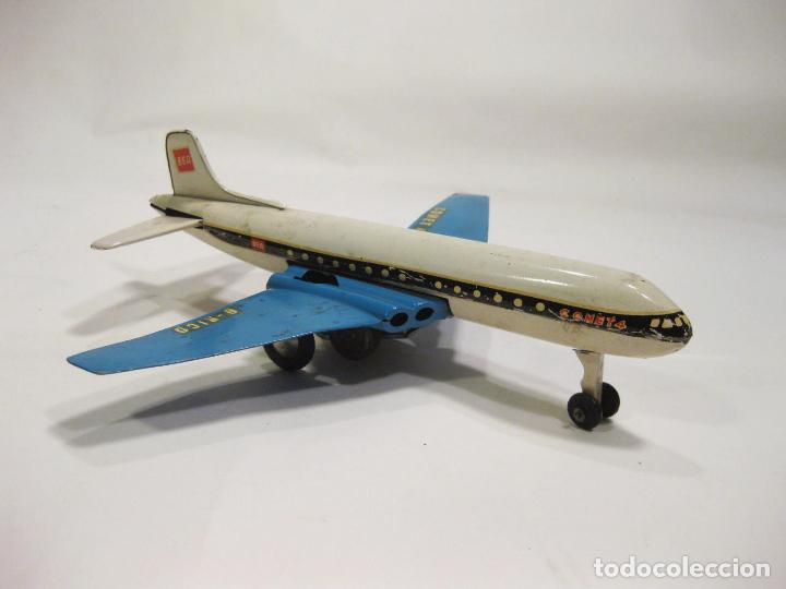 Juguetes antiguos Rico: AVI&Oacute;N DE LATA COMET 4 DE RICO - Foto 1
