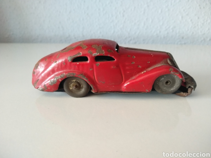 Juguetes antiguos Rico: ANTIGUO COCHE HOJALATA Y CUERDA, RICO. Lote 171458742