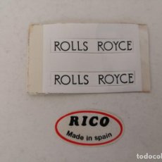 Juguetes antiguos Rico: RICO, REPUESTO ORIGINAL, PEGATINAS COCHE ROLLS ROYCE DE RICO.. Lote 205315291
