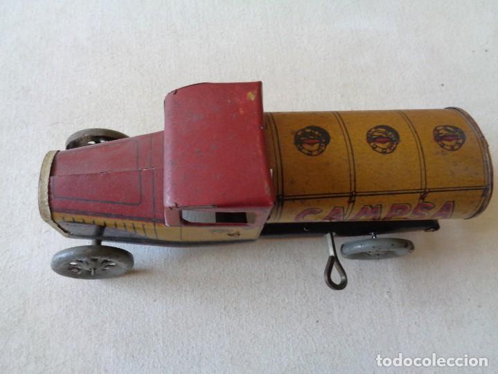 Camion Citerne CAMPSA Ancien En Tôle Litho - Rare Collection Rico Espagne - Jouet Vintage
